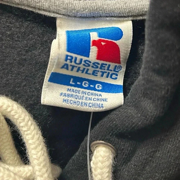 Russell Athletic Women's Graphic Logo Black/Lavender Hooded Sweatshirt Size L - Picture 6 of 6